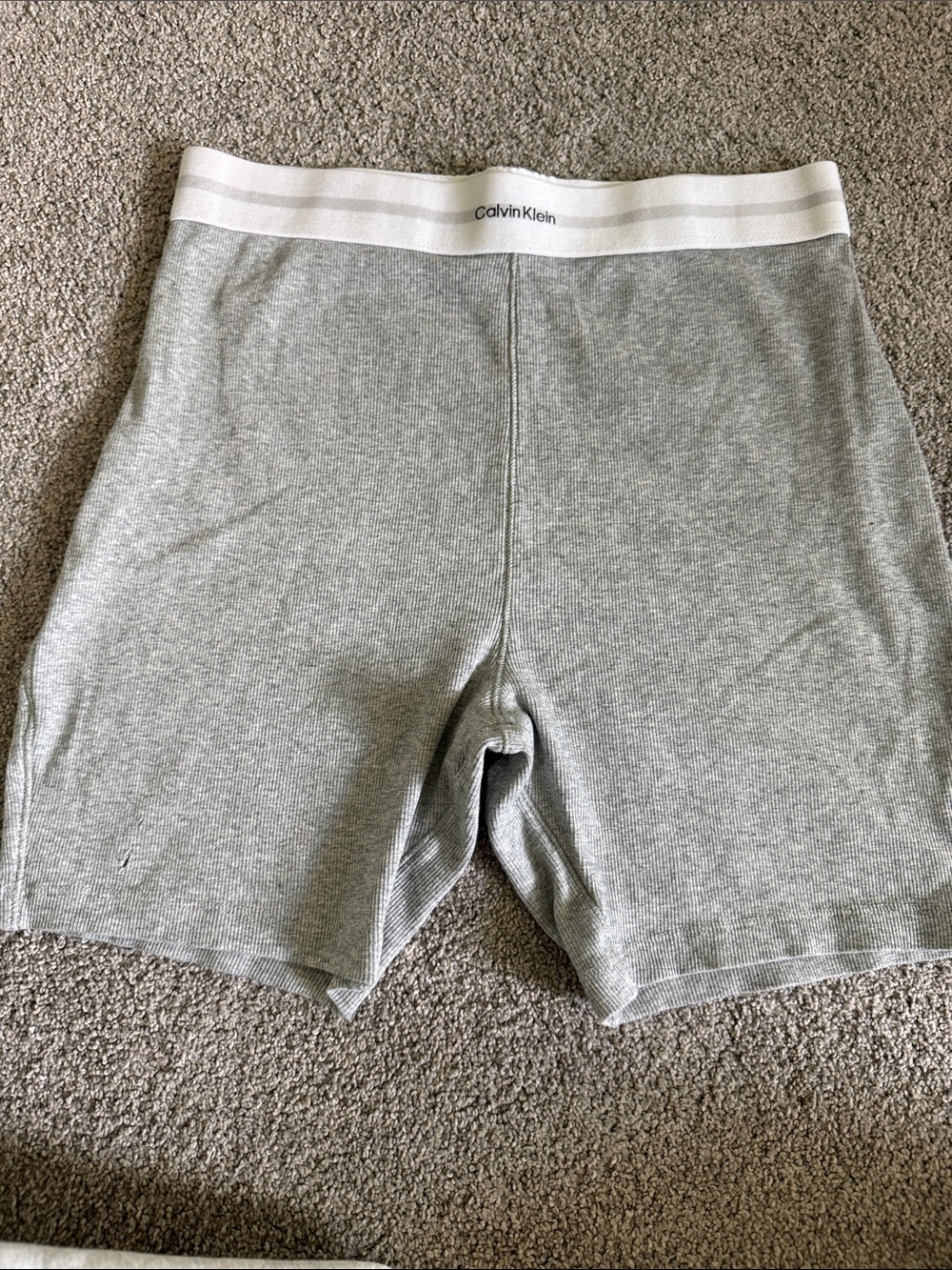 Calvin Klein womens Gray Ribbed Boxer Briefs